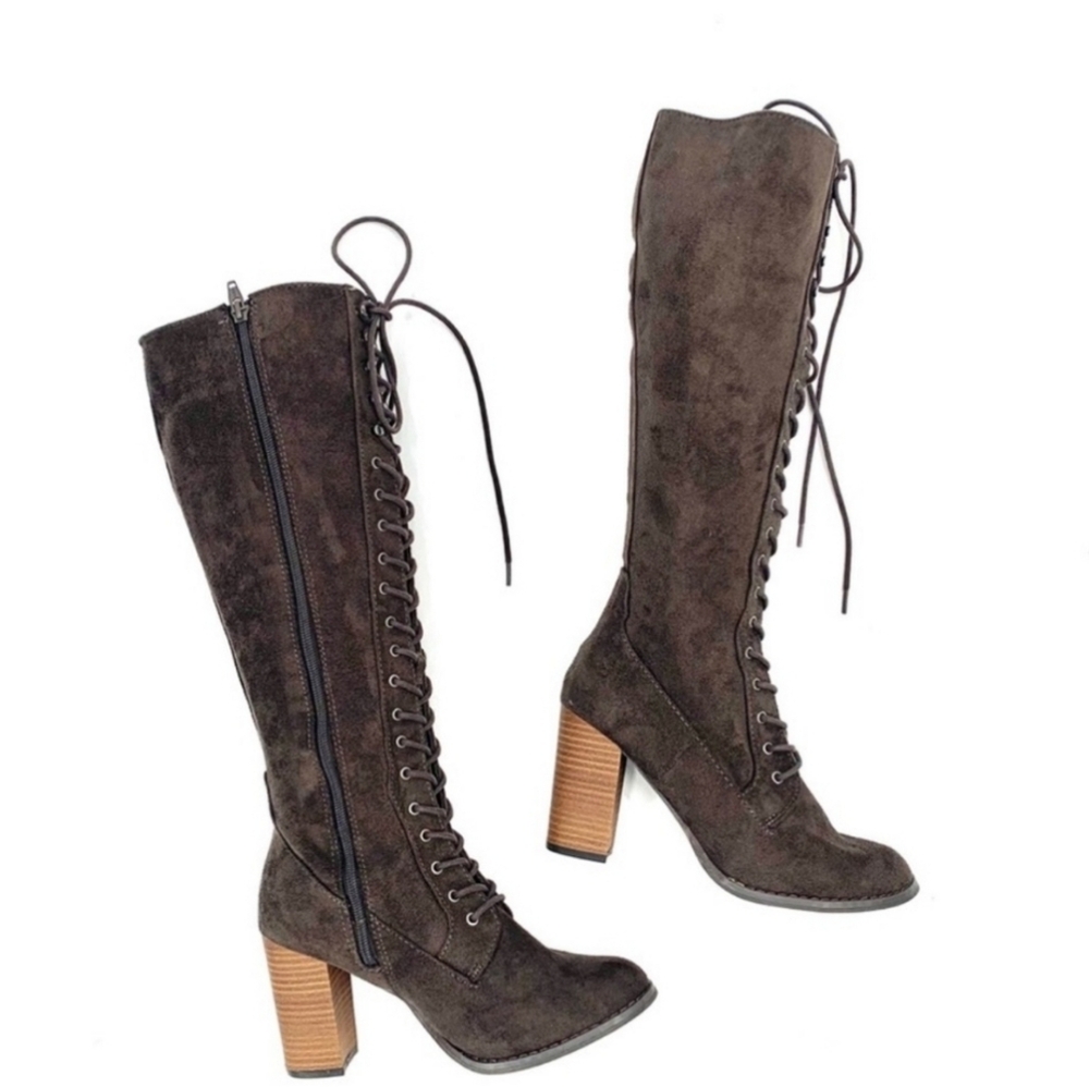 A New Day Marni Lace Up Knee high Boots